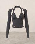 Ribbed Knit Top & Sleeve