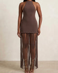 Braided Noir Gown